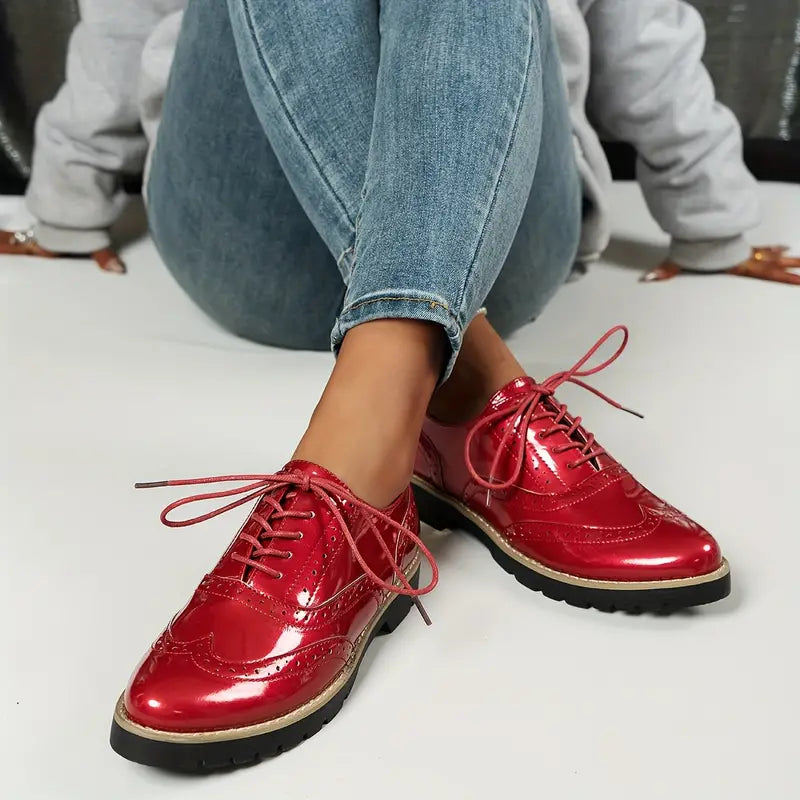 Teddy™ Glossy Brogue Orthopedic Shoes