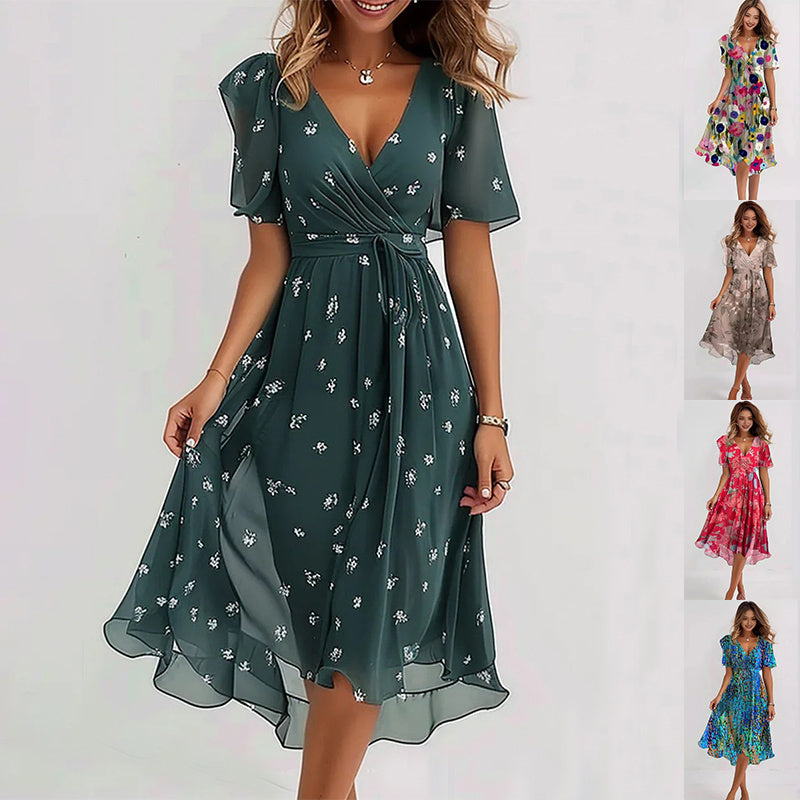 Annegret - Women's Dress with V-neck
