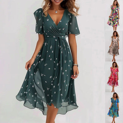 Annegret - Women's Dress with V-neck