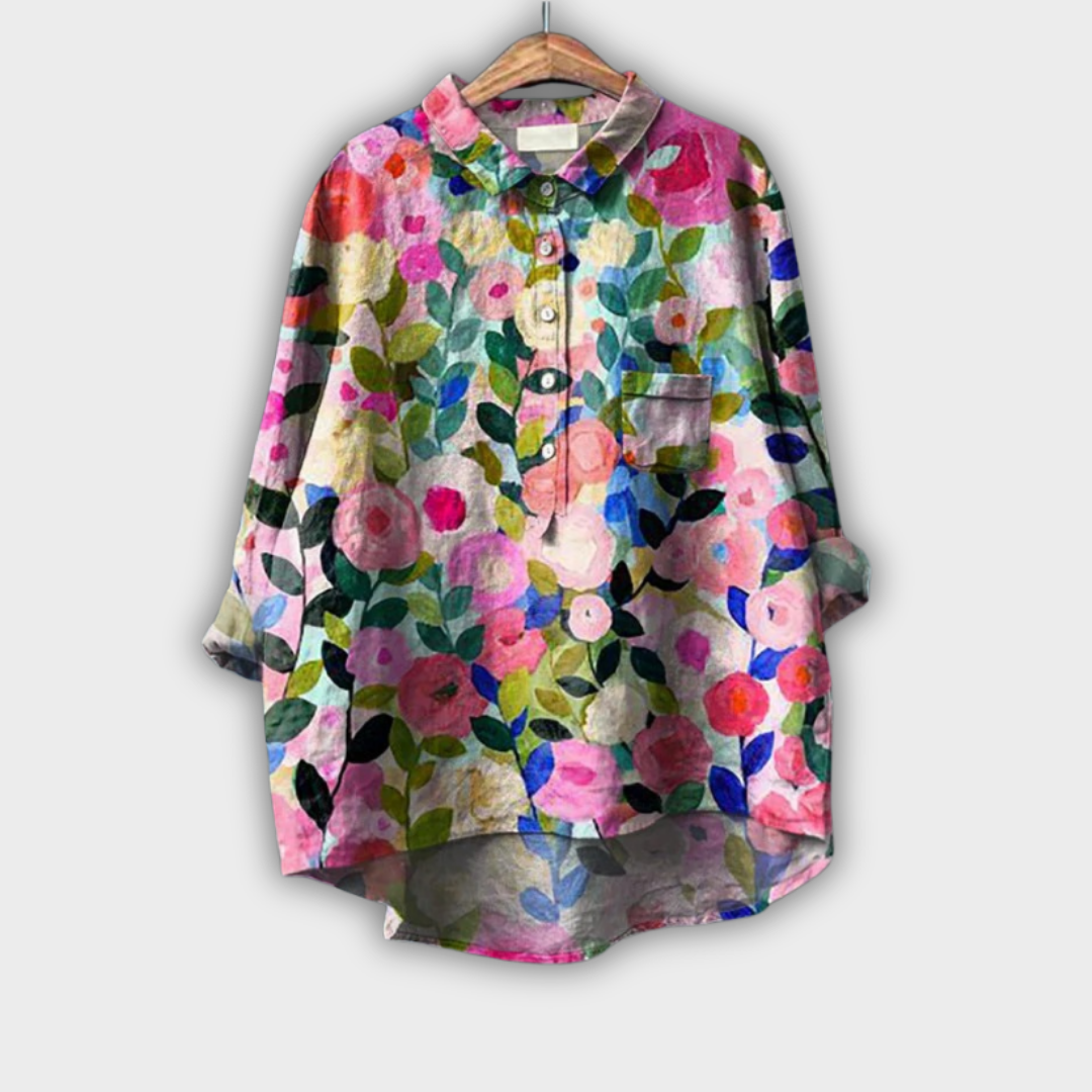 Laura™ | Classic Blouse with Floral Pattern