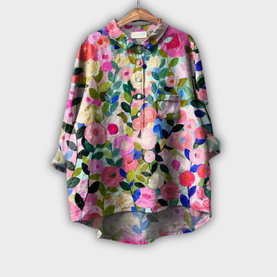 Laura™ | Classic Blouse with Floral Pattern