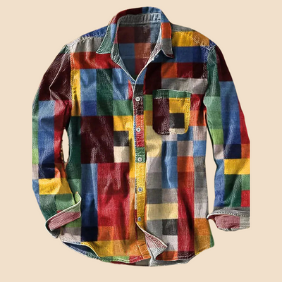 Albion™ – Unisex Vintage Rainbow Long-Sleeve Shirt