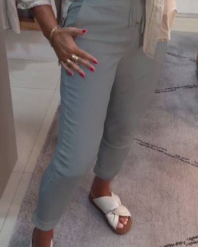 Isla | Casual Solid Pencil Pants
