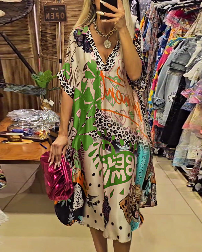 Ayla | Casual dress with colorful print