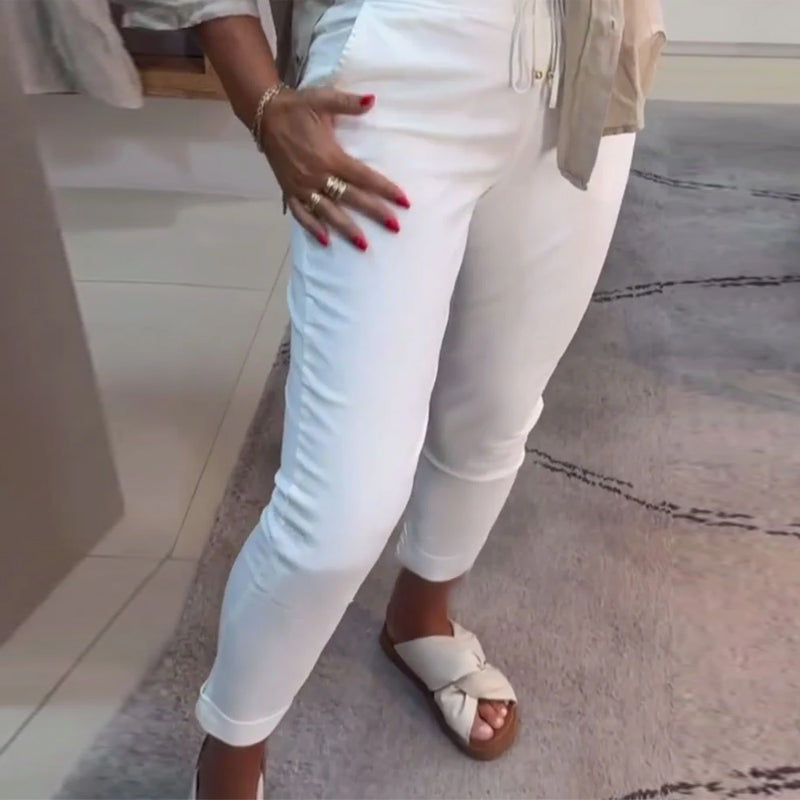 Isla | Casual Solid Pencil Pants