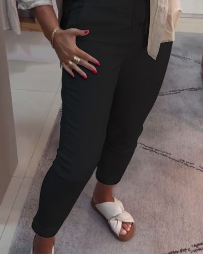 Isla | Casual Solid Pencil Pants