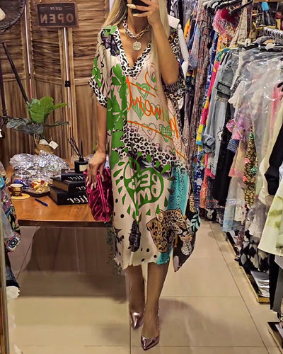 Ayla | Casual dress with colorful print
