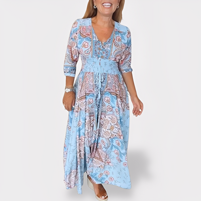 Alira | V-Neck Seven Sleeve Dress