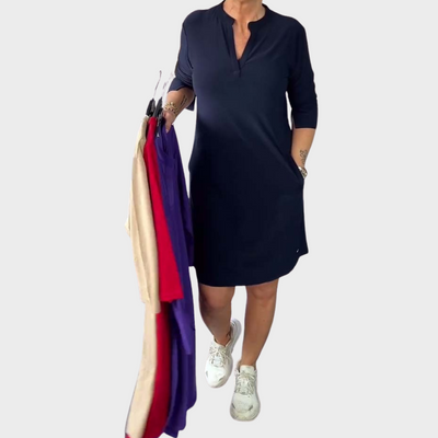 Alinta™ Solid V-Neck Dress