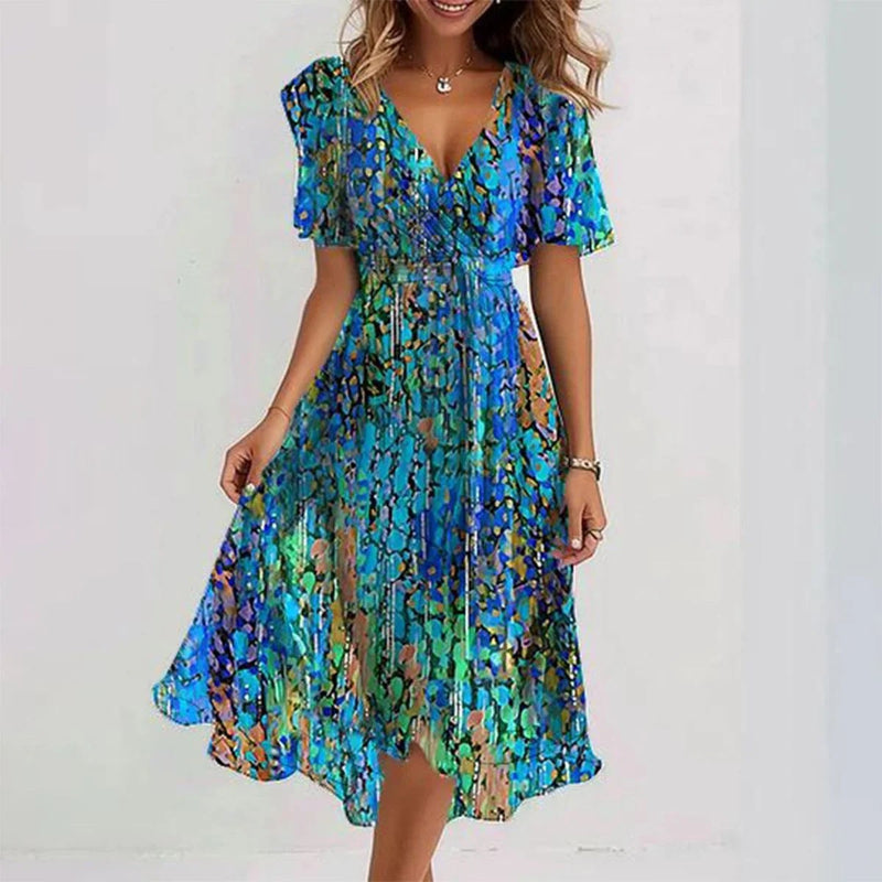 Annegret - Women's Dress with V-neck