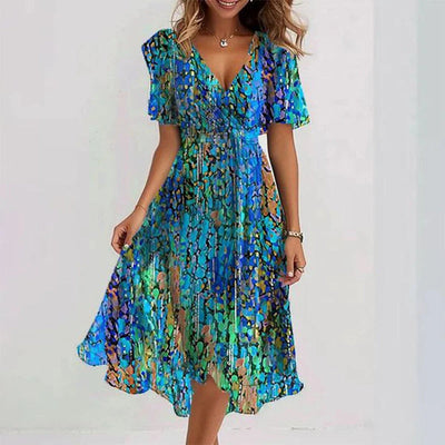 Annegret - Women's Dress with V-neck