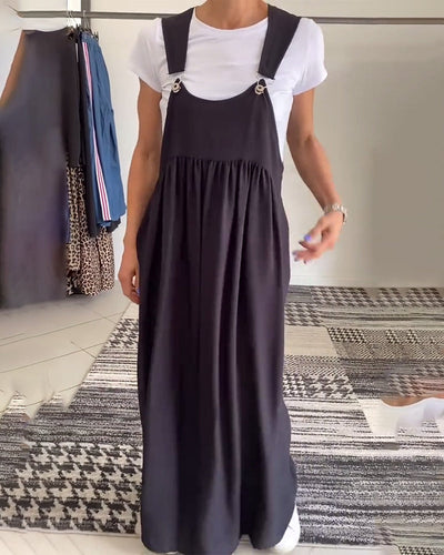Alice | Solid Color Casual Strap Dress