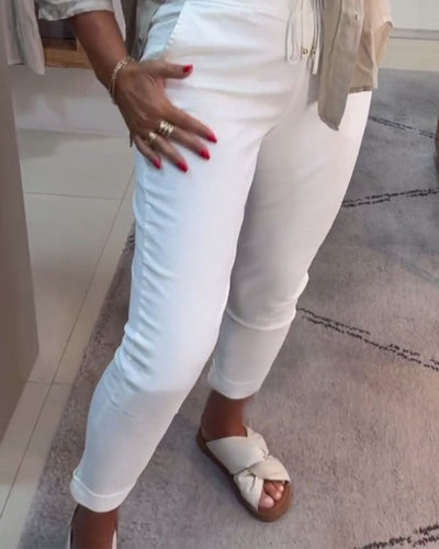 Isla | Casual Solid Pencil Pants