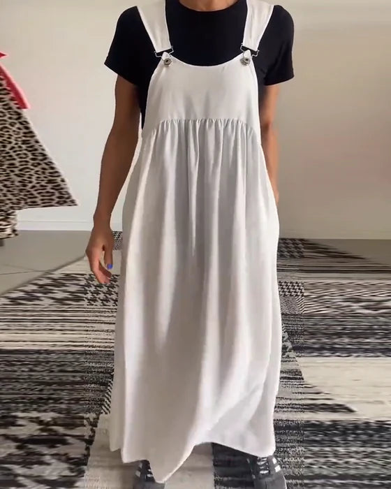 Alice | Solid Color Casual Strap Dress