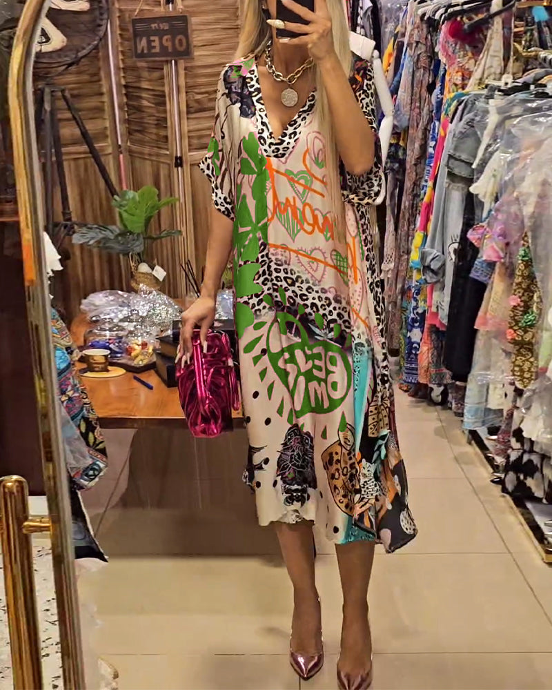 Ayla | Casual dress with colorful print