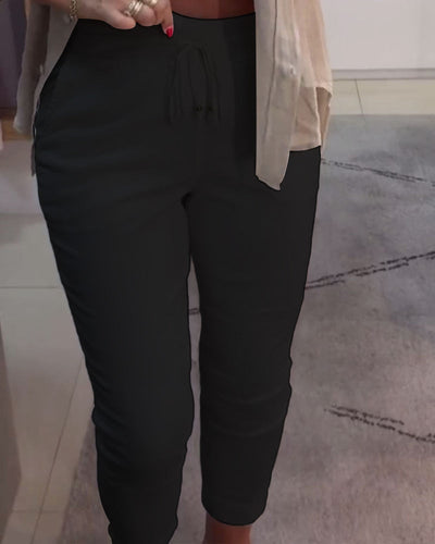 Isla | Casual Solid Pencil Pants
