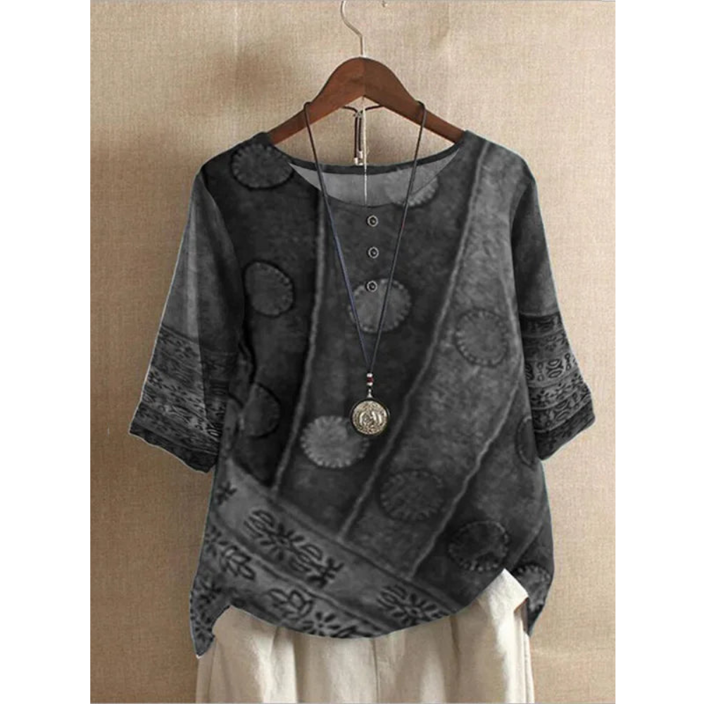 Laoise |  Comfortable Colorful Top With Half Sleeves