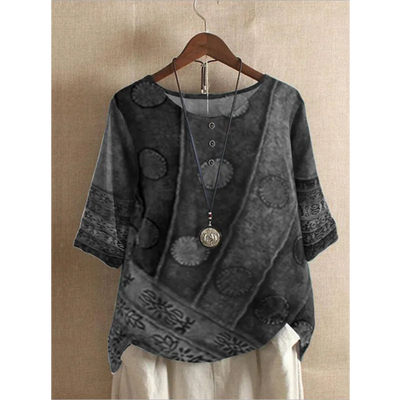 Laoise |  Comfortable Colorful Top With Half Sleeves