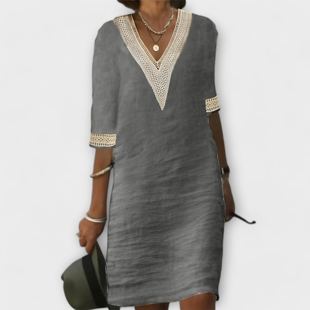 Jade™ - Elegante Linnen Jurk