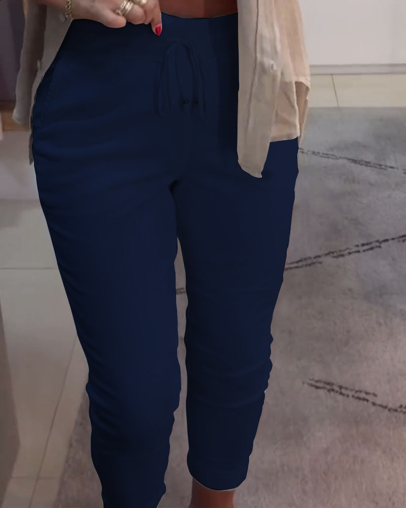 Isla | Casual Solid Pencil Pants