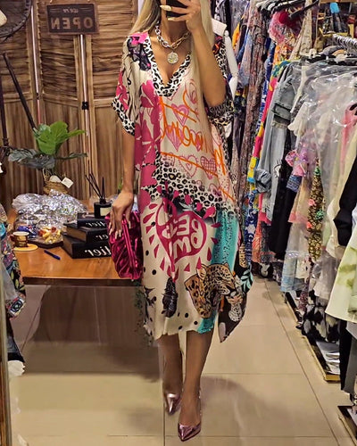 Ayla | Casual dress with colorful print