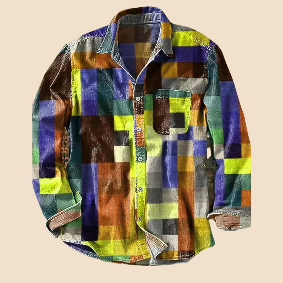 Albion™ – Unisex Vintage Rainbow Long-Sleeve Shirt