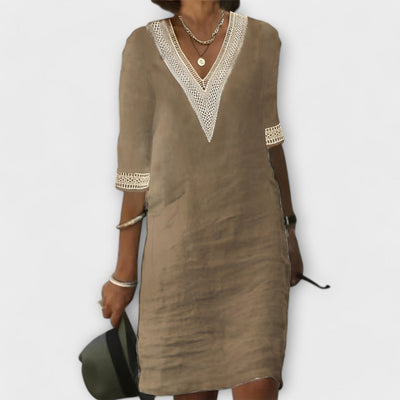 Jade™ - Elegante Linnen Jurk