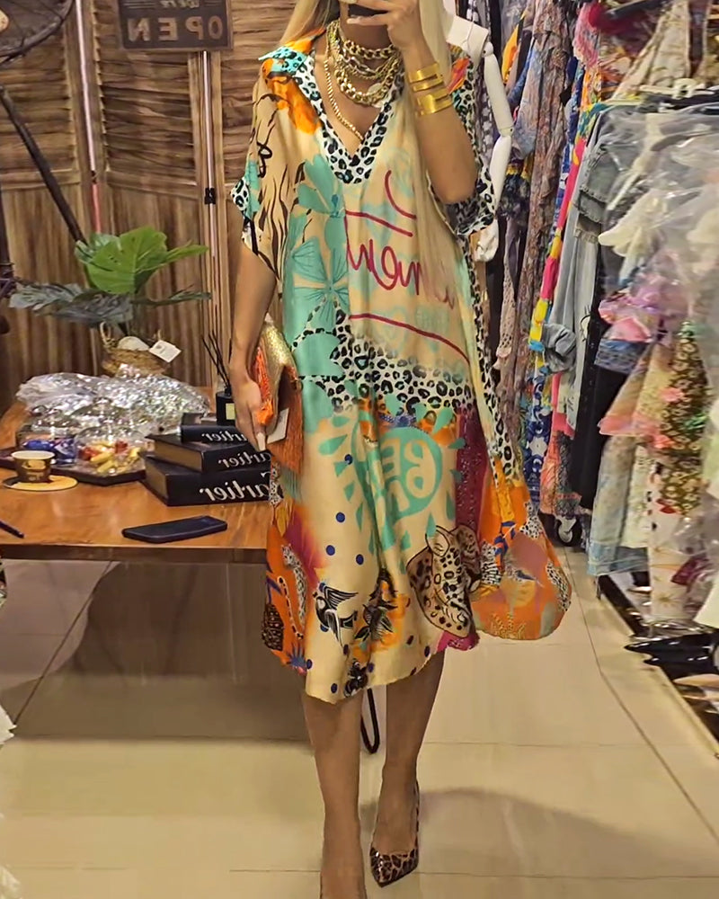 Ayla | Casual dress with colorful print