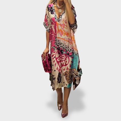 Ayla | Casual dress with colorful print