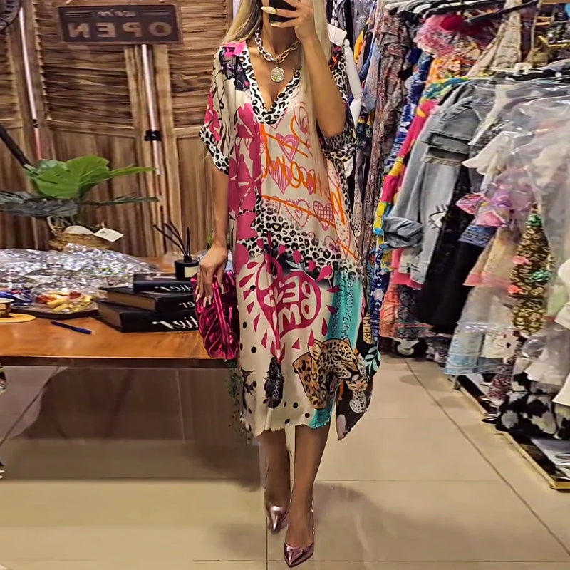 Ayla | Casual dress with colorful print