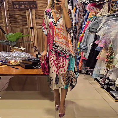 Ayla | Casual dress with colorful print