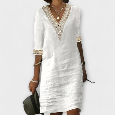 Jade™ - Elegante Linnen Jurk