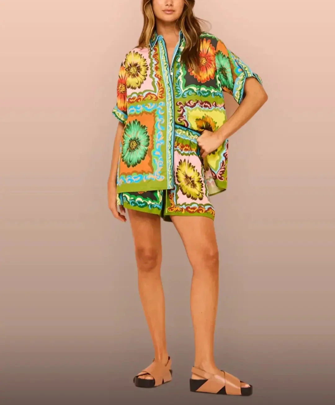 Olivia™ - Floral Shorts Set