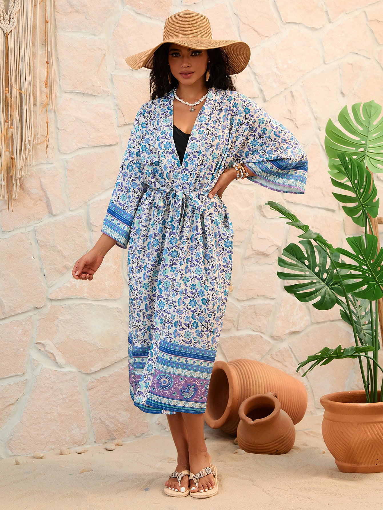 Bohemian Chic – Printed Wrap Dress