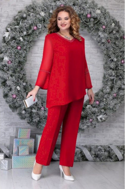 Danica | Plus Size Elegant Two-Piece Pantsuit