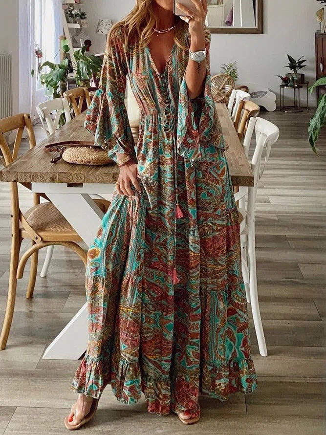 Nana | Bohemian Paisley Maxi Dress