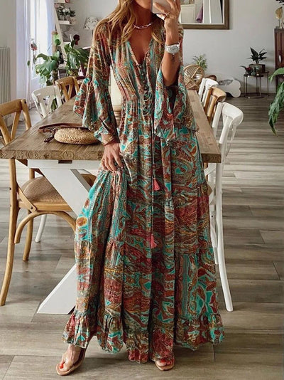 Nana | Bohemian Paisley Maxi Dress