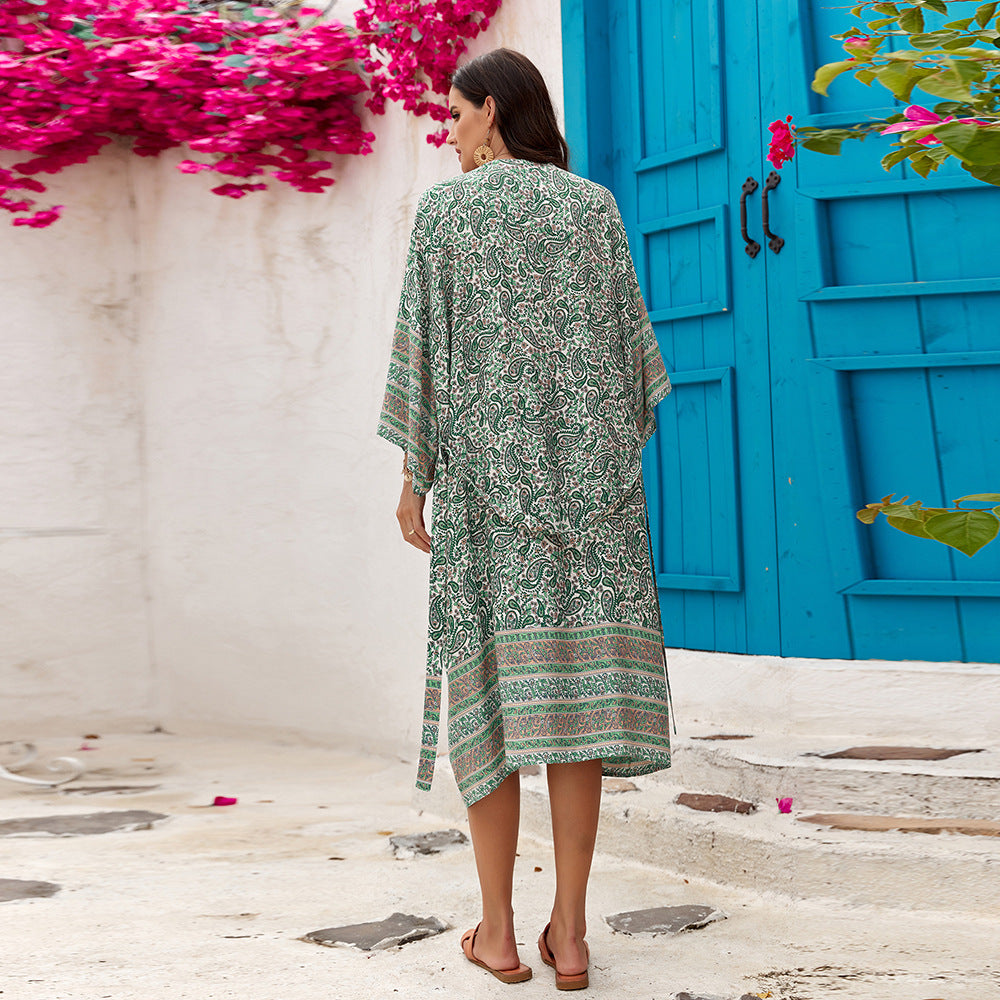 Elegant Boho Wrap Dress – Effortless Sophistication