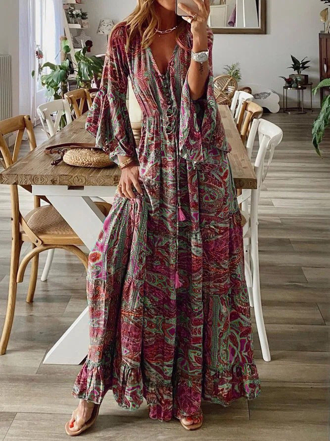 Nana | Bohemian Paisley Maxi Dress
