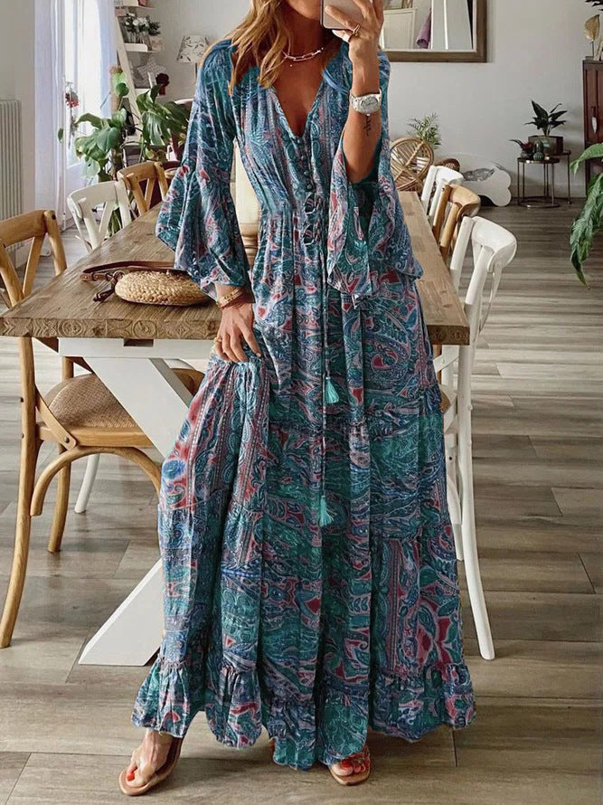 Nana | Bohemian Paisley Maxi Dress