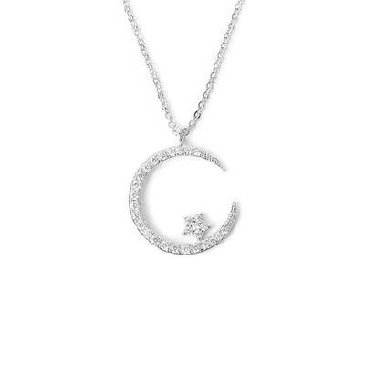 Bright Night | Golden Moon Star Necklace