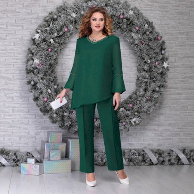Danica | Plus Size Elegant Two-Piece Pantsuit