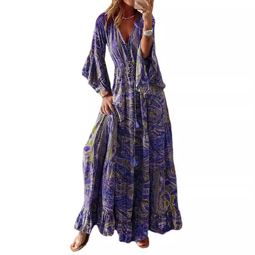 Nana | Bohemian Paisley Maxi Dress