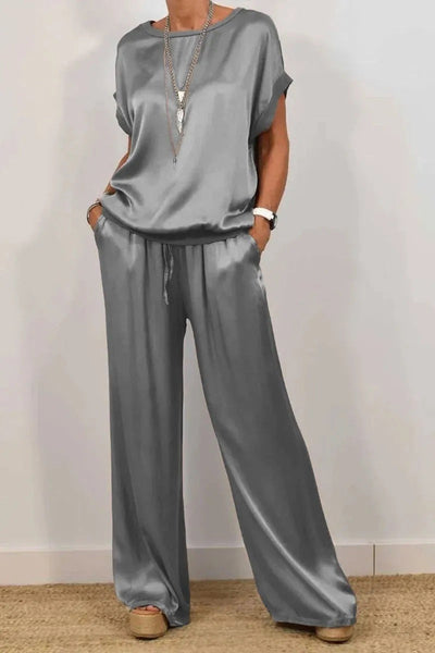 Arden | Loose Shirt & Wide-Leg Trousers Set