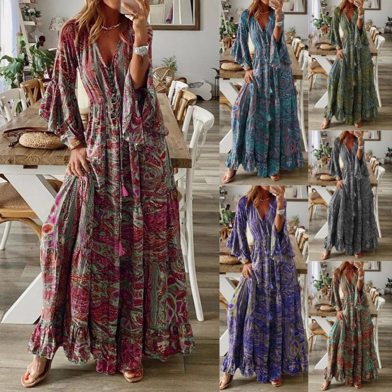 Nana | Bohemian Paisley Maxi Dress