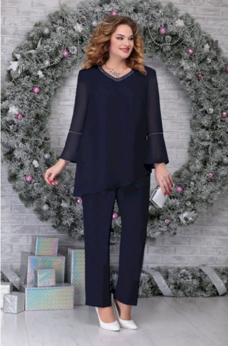 Danica | Plus Size Elegant Two-Piece Pantsuit