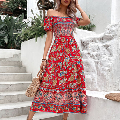Matilda | Boho Off-Shoulder Maxi Dress