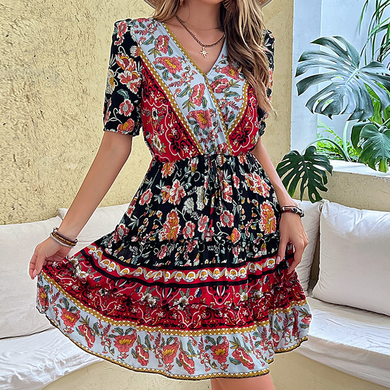 Nela | Boho Wrap Mini Dress