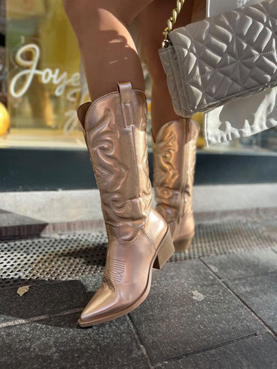 Sage™ Elegant Metallic Cowboy Boots