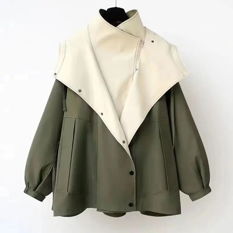 Xandra Trendy Hooded Windbreaker Coat